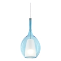 Ideal Lux - KALIQUE kábeles függeszték 1xE27/42W/230V átmérő 18 cm füstkék