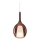 Ideal Lux - KALIQUE kábellel függesztett lámpa 1xE27/42W/230V, Ø 18 cm, füstös üveg, rézszínű