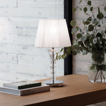 Ideal Lux - Kristály asztali lámpa PEGASO 1xE27/60W/230V fényes króm