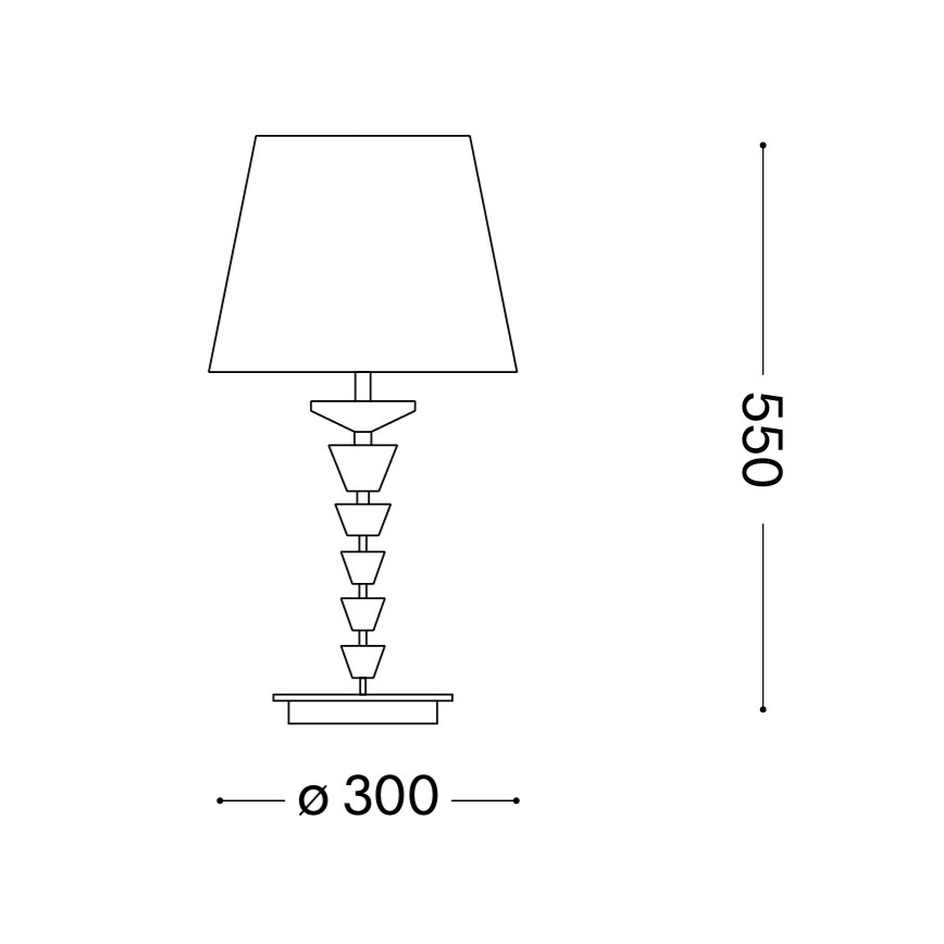 Ideal Lux - Kristály asztali lámpa PEGASO 1xE27/60W/230V fényes króm