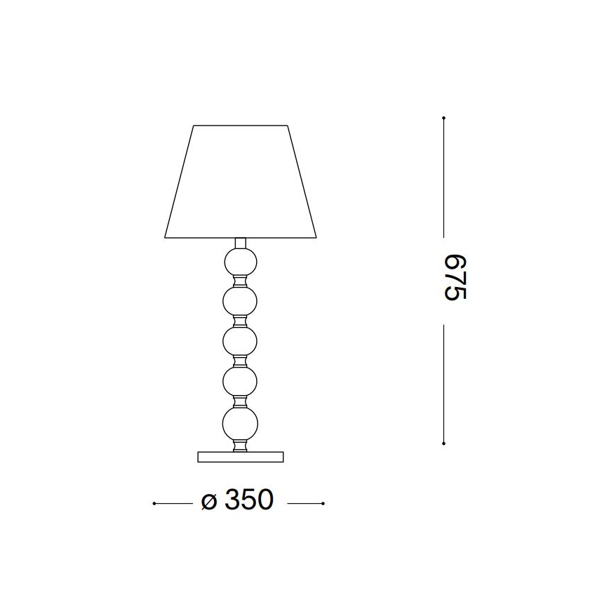 Ideal Lux - Kristály asztali lámpa QUEEN 1xE27/60W/230V arany