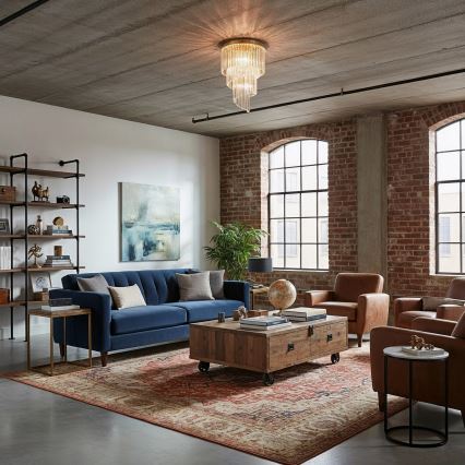 Ideal Lux - Kristály csillár CARLTON 12xE14/40W/230V átm. 50 cm arany