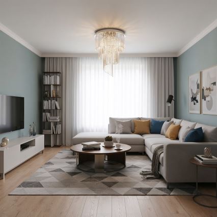 Ideal Lux - Kristály csillár CARLTON 12xE14/40W/230V átm. 50 cm fényezett króm