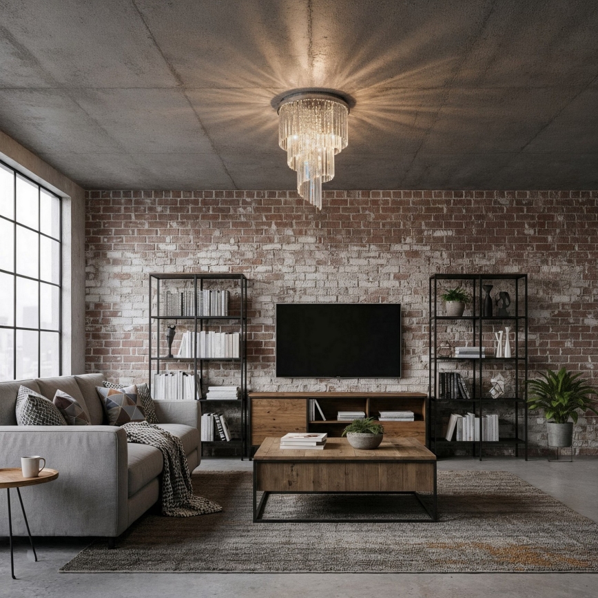 Ideal Lux - Kristály csillár CARLTON 12xE14/40W/230V átm. 50 cm fényezett króm