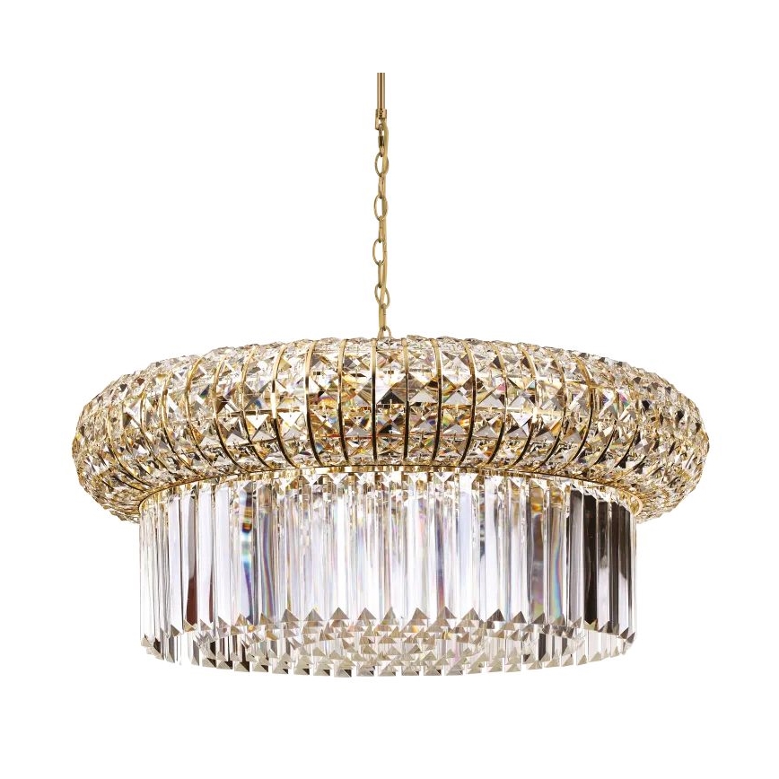 Ideal Lux - Kristály csillár láncon NABUCCO 16xE14/40W/230V átm. 70 cm arany