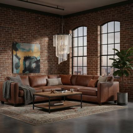 Ideal Lux - Kristály csillár zsinóron CARLTON 8xE14/40W/230V átm. 40 cm fényezett króm