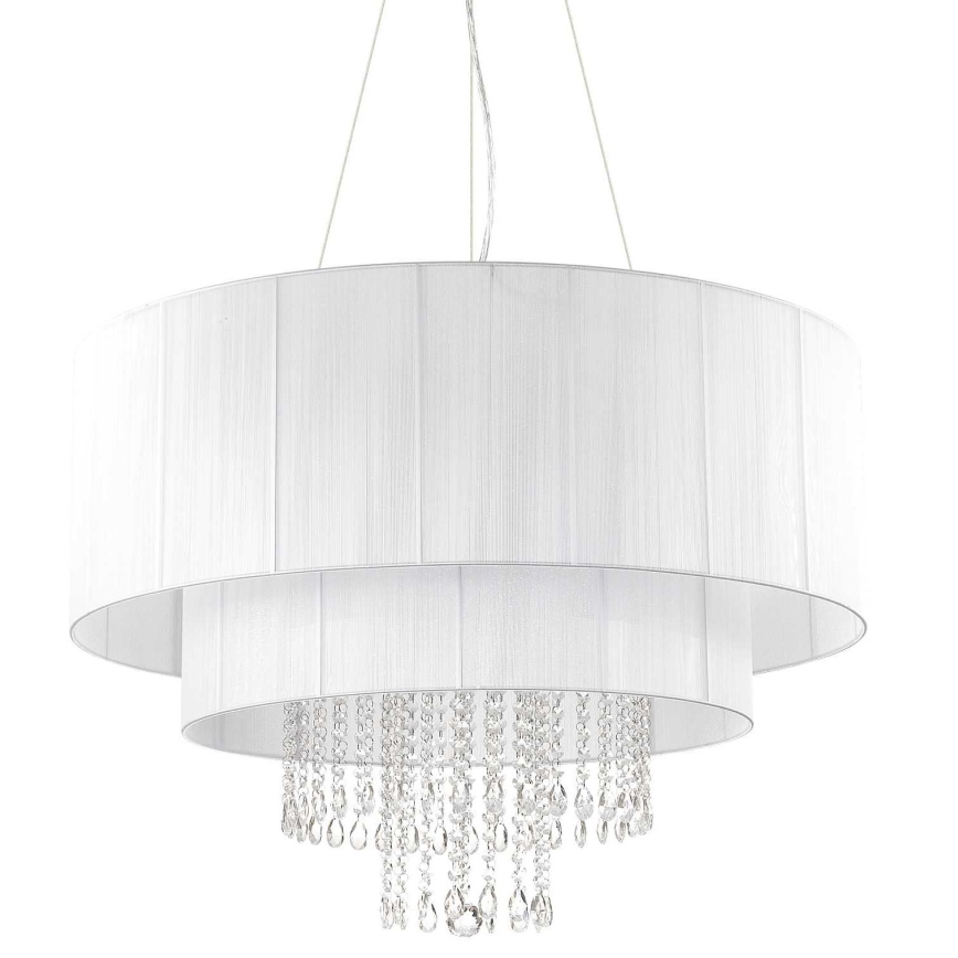 Ideal Lux - Kristály csillár zsinóron OPERA 10xE27/60W/230V átm. 90 cm fehér