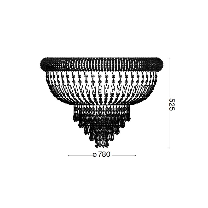 Ideal Lux - Kristály mennyezeti lámpa DUBAI 24xE14/28W/230V átm. 78 cm fényezett króm