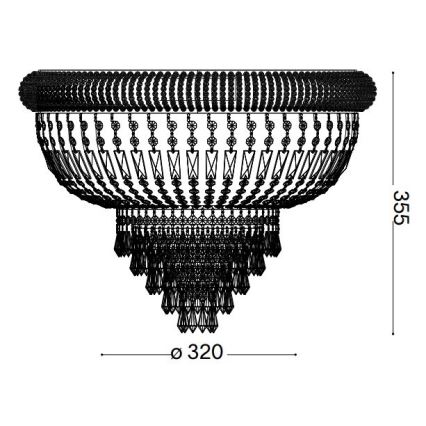 Ideal Lux - Kristály mennyezeti lámpa DUBAI 3xE14/28W/230V átm. 32 cm arany