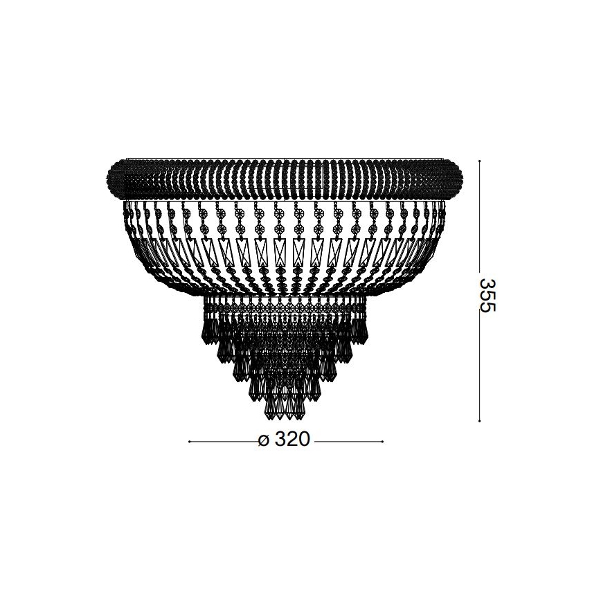 Ideal Lux - Kristály mennyezeti lámpa DUBAI 3xE14/28W/230V átm. 32 cm arany