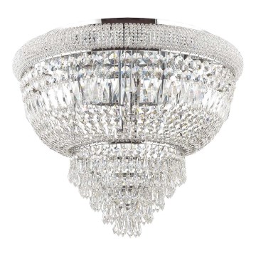 Ideal Lux - Kristály mennyezeti lámpa DUBAI 6xE14/28W/230V átm. 52 cm fényezett króm