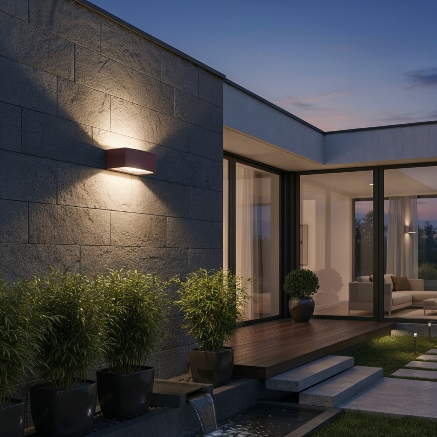 Ideal Lux - Kültéri fali lámpa ANDROMEDA 1xE27/60W/230V IP55 barna