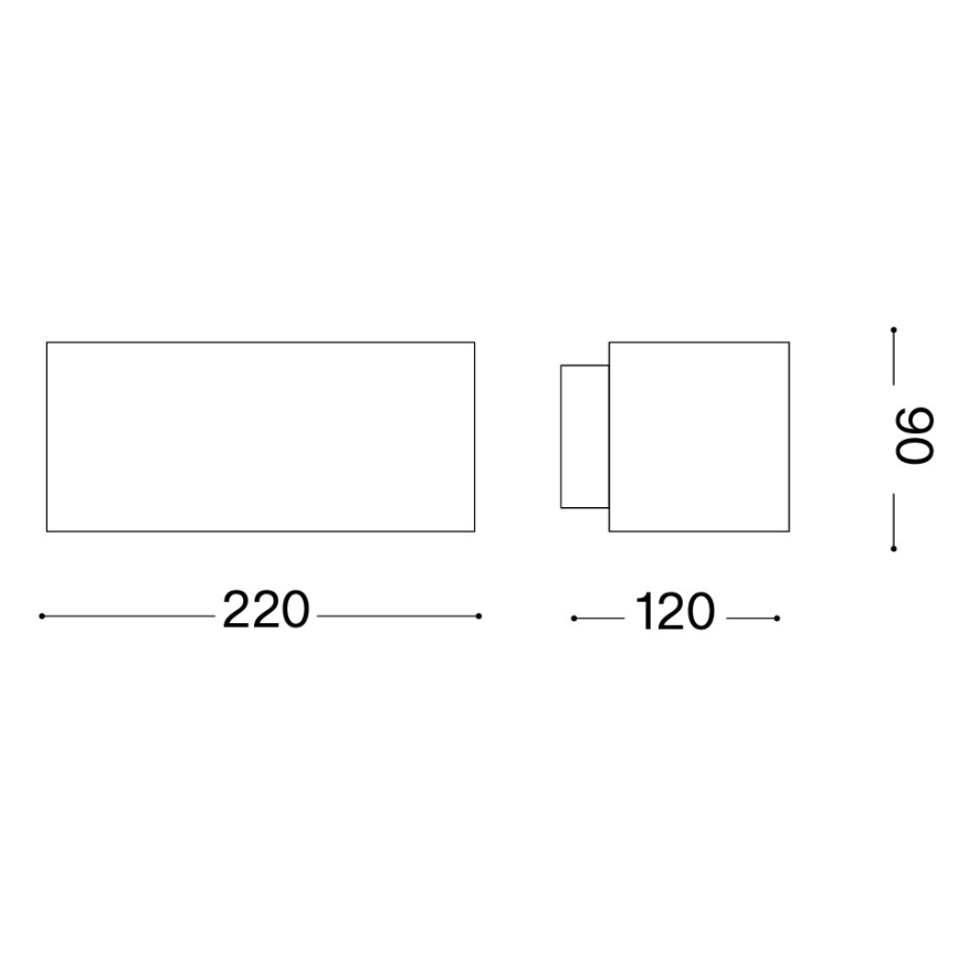 Ideal Lux - Kültéri fali lámpa ANDROMEDA 1xE27/60W/230V IP55 fehér
