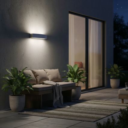 Ideal Lux - Kültéri fali lámpa ANDROMEDA 2xE27/60W/230V IP55 szürke