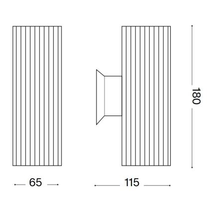Ideal Lux - Kültéri fali lámpa BASE 2xGU10/28W/230V IP44 fehér