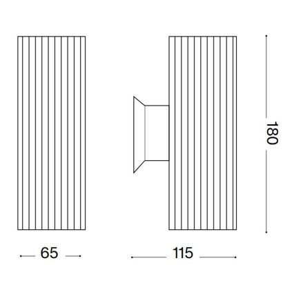 Ideal Lux - Kültéri fali lámpa BASE 2xGU10/28W/230V IP44 fekete