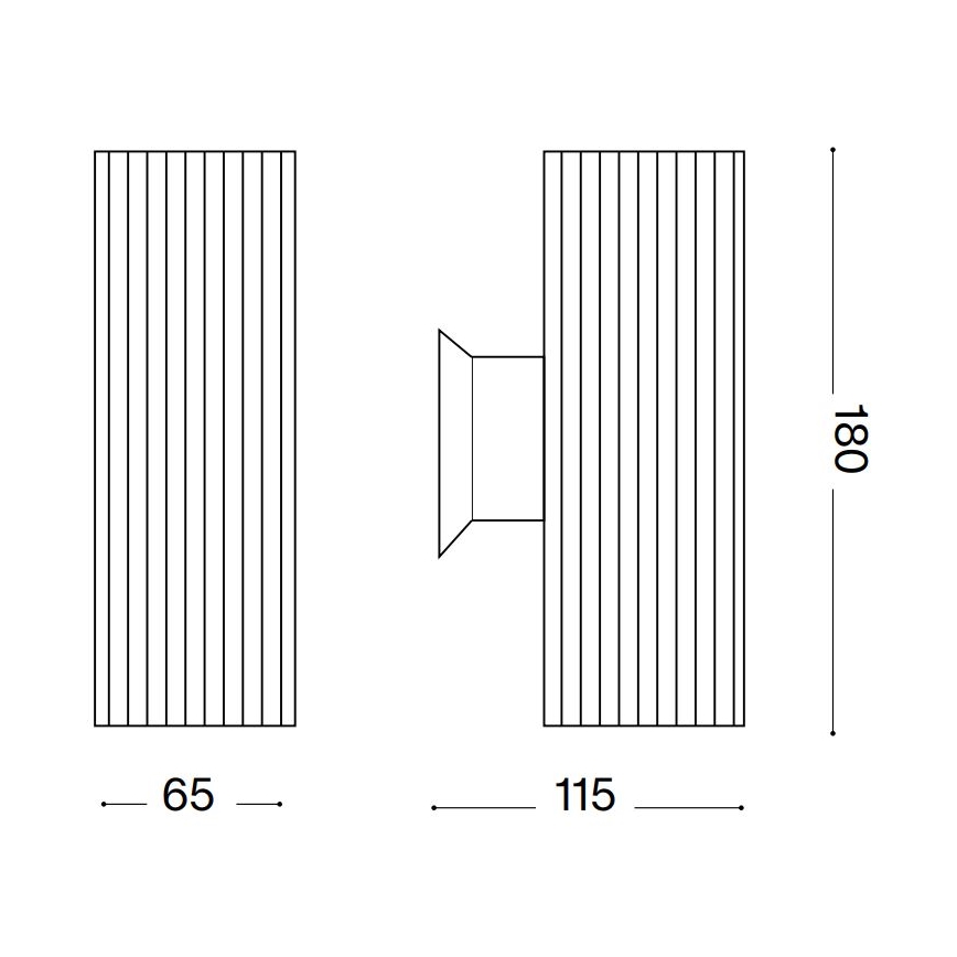Ideal Lux - Kültéri fali lámpa BASE 2xGU10/28W/230V IP44 fekete