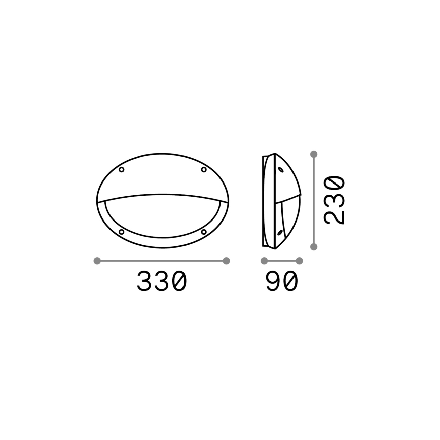 Ideal Lux - Kültéri fali lámpatest POLAR 1xE27/23W/230V IP66 fehér