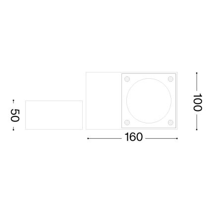 Ideal Lux - Kültéri fali lámpatest SIRIO 1xGX53/9W/230V IP65 barna