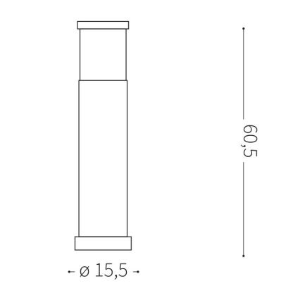 Ideal Lux - Kültéri lámpa 1xE27/42W/230V 60 cm IP44 antracit