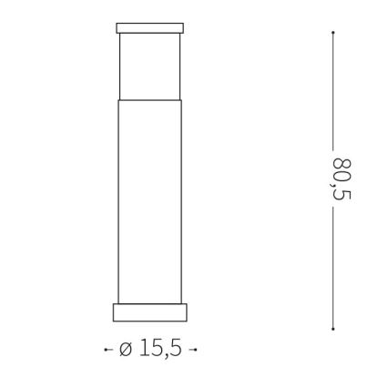Ideal Lux - Kültéri lámpa 1xE27/42W/230V 80 cm IP44 antracit