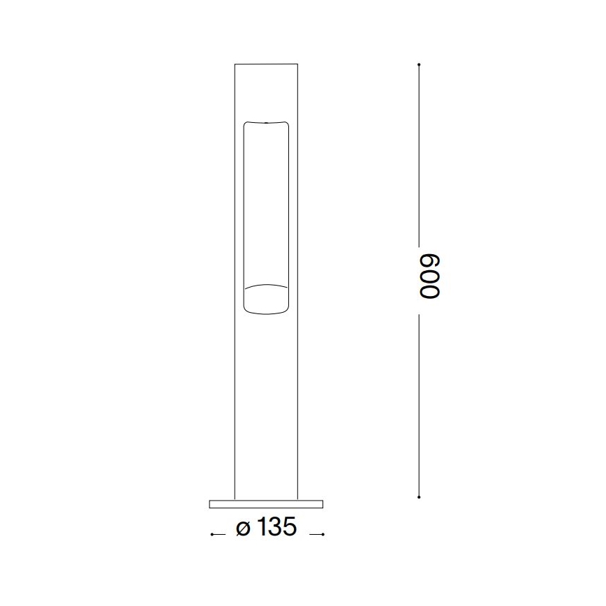 Ideal Lux - Kültéri lámpa ACQUA 1xG9/15W/230V 60 cm IP44 antracit