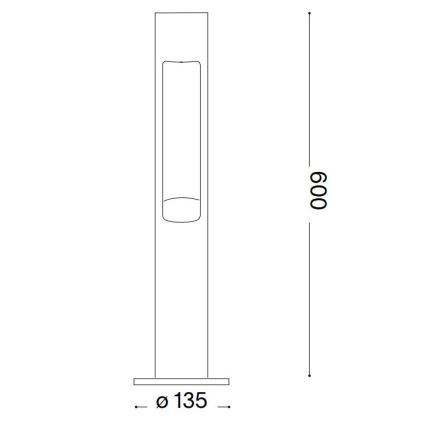 Ideal Lux - Kültéri lámpa ACQUA 1xG9/15W/230V 60 cm IP44 barna
