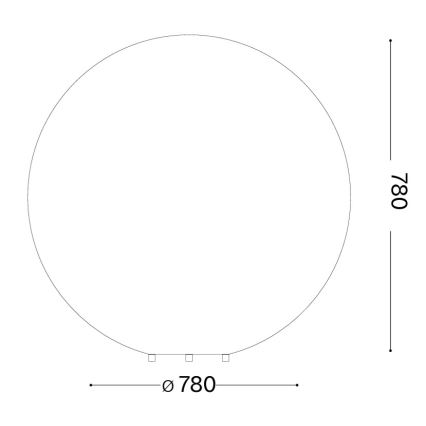 Ideal Lux - Kültéri lámpa DORIS 1xE27/60W/230V átm. 78 cm IP44 szürke