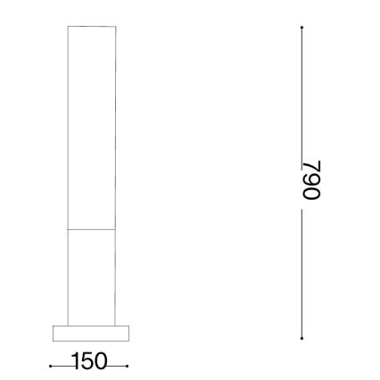 Ideal Lux - Kültéri lámpa EDO OUTDOOR 1xGX53/15W/230V 79 cm IP65 barna