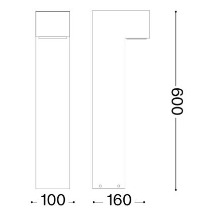 Ideal Lux - Kültéri lámpa SIRIO 1xGX53/9W/230V 60 cm IP65 barna