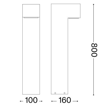 Ideal Lux - Kültéri lámpa SIRIO 2xG9/15W/230V IP44 antracit