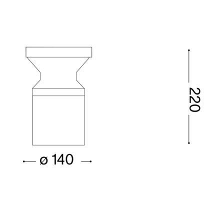 Ideal Lux - Kültéri lámpa TORRE 1xE27/15W/230V 22 cm IP65 antracit