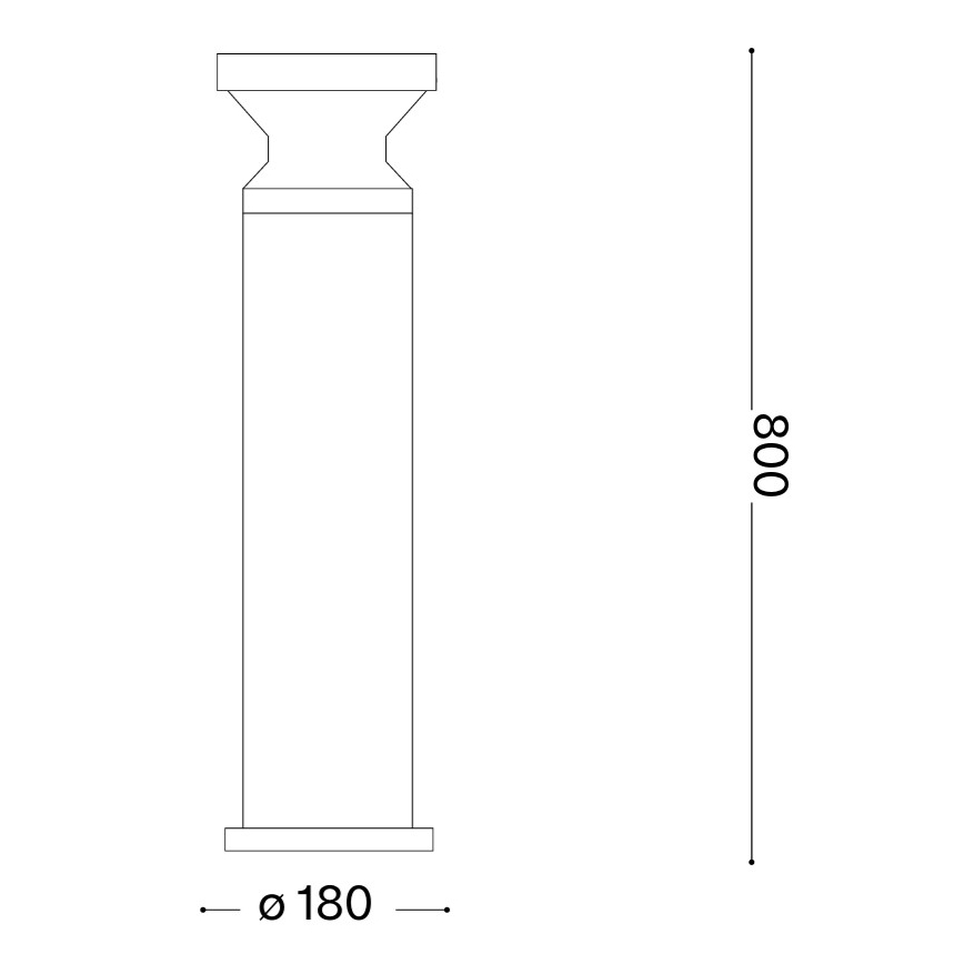Ideal Lux - Kültéri lámpa TORRE 1xE27/15W/230V 80 cm IP65 barna