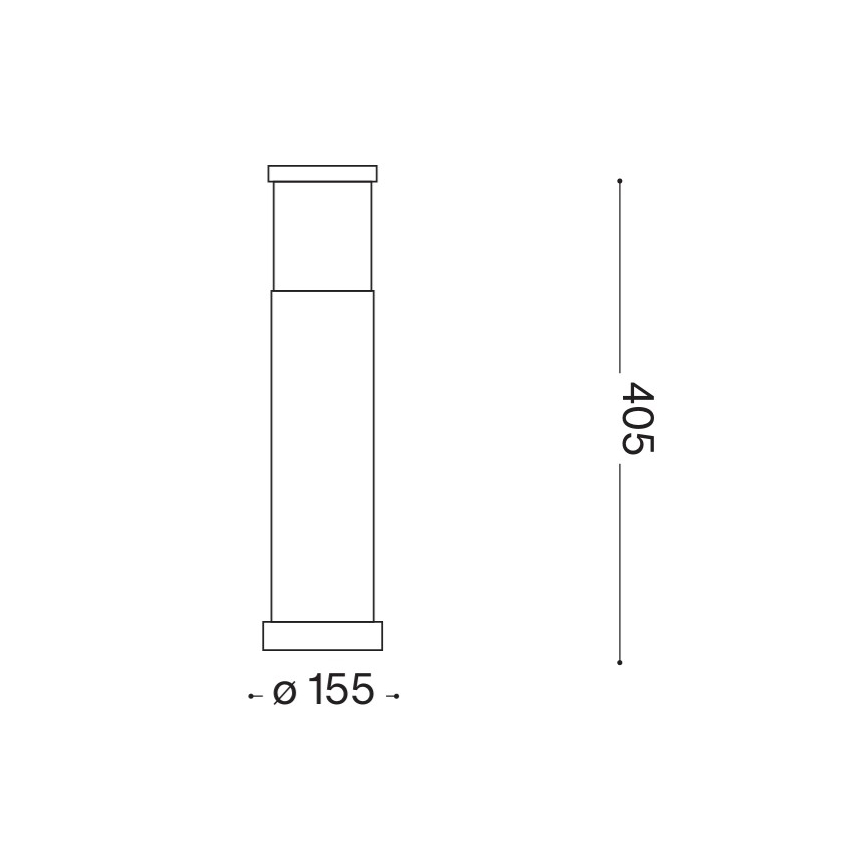Ideal Lux - Kültéri lámpa TRONCO 1xE27/42W/230V 40 cm IP65 fekete