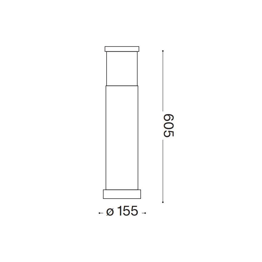 Ideal Lux - Kültéri lámpa TRONCO 1xE27/42W/230V 60,5 cm IP65 barna