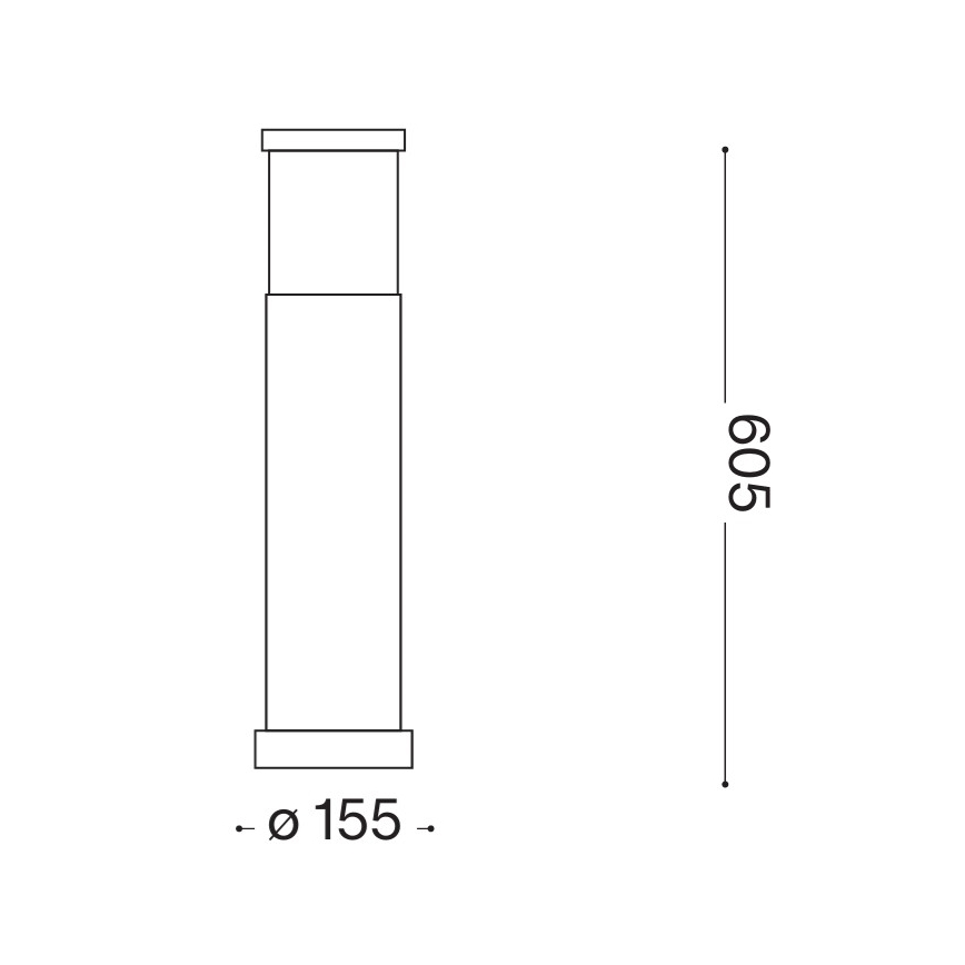 Ideal Lux - Kültéri lámpa TRONCO 1xE27/42W/230V 60 cm IP65 fehér