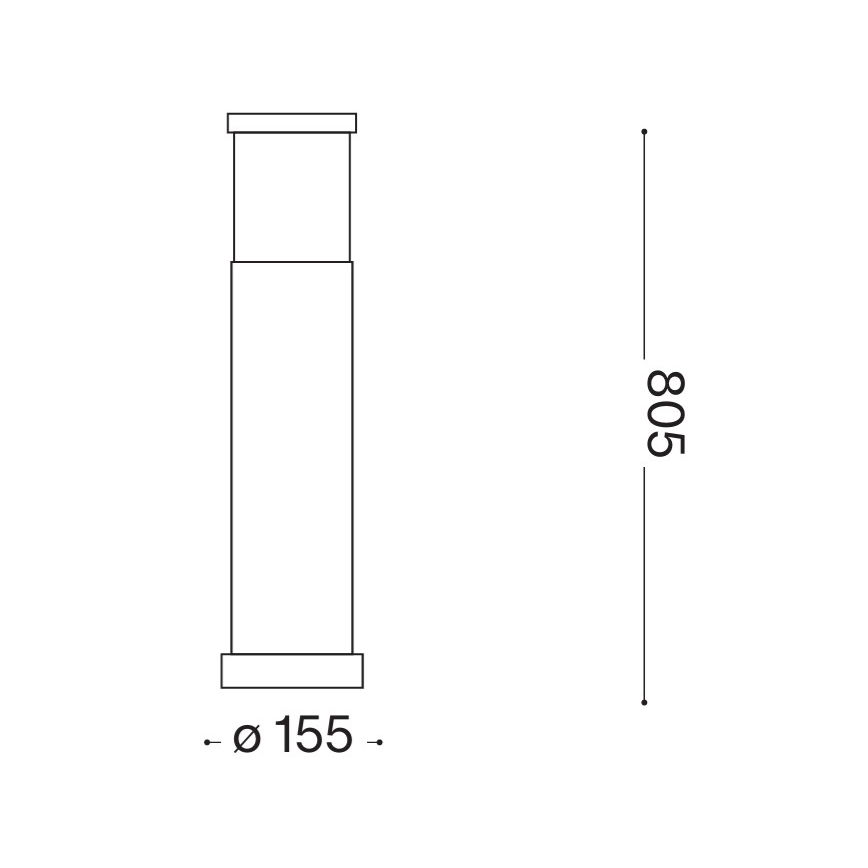 Ideal Lux - Kültéri lámpa TRONCO 1xE27/42W/230V 80 cm IP65 barna