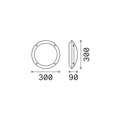 Ideal Lux - Kültéri mennyezeti lámpa 1xE27/23W/230V fehér IP66