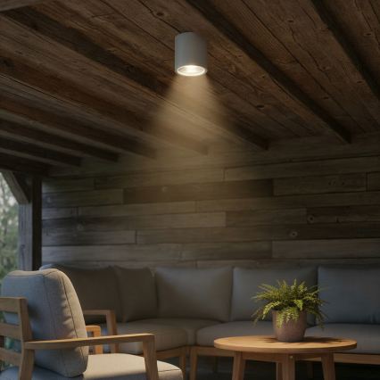 Ideal Lux - Kültéri spotlámpa GUN 1xGU10/28W/230V átmérő 11 cm IP55 szürke