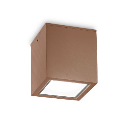 Ideal Lux - Kültéri spotlámpa TECHO 1xGU10/20W/230V 9x9 cm IP54 barna