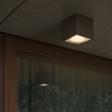 Ideal Lux - Kültéri spotlámpa TECHO 1xGU10/20W/230V 9x9 cm IP54 fekete