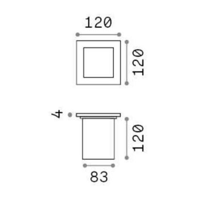 Ideal Lux - Kültéri taposólámpa 1xG9/15W/230V IP54