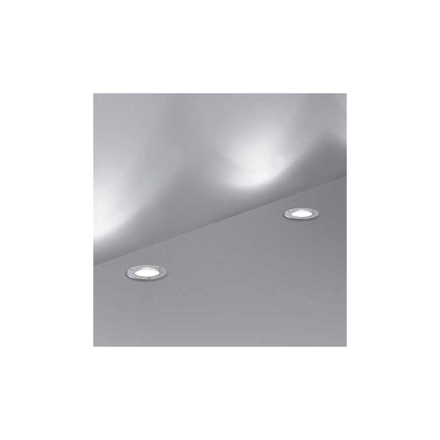 Ideal Lux - Kültéri taposólámpa PARK 1xGU10/20W/230V IP65 matt króm