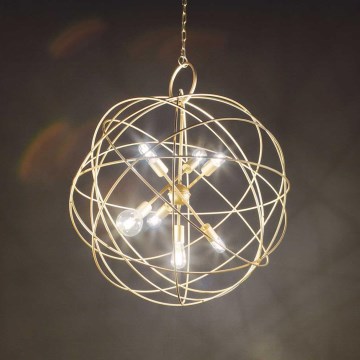 Ideal Lux - Láncos csillár KONSE 7xE27/60W/230V átm. 80 cm aranyszínű