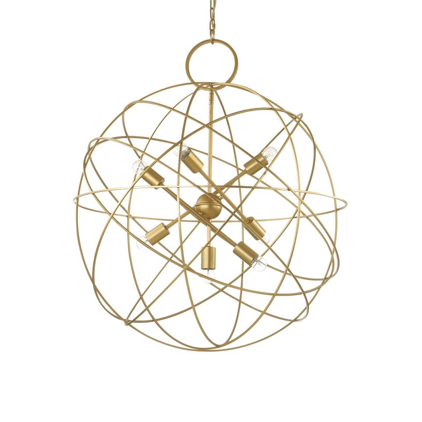 Ideal Lux - Láncos csillár KONSE 7xE27/60W/230V átm. 80 cm aranyszínű