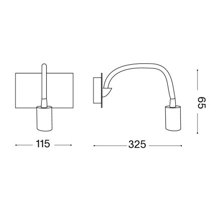Ideal Lux - LED állítható fali lámpa DYNAMO LED/3,5W/230V CRI 90 bronzszínű