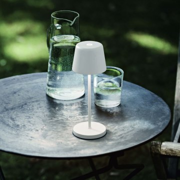 Ideal Lux - LED állítható fényerejű érintős kültéri asztali lámpa CUTE LED/2,5W/3,7V 3000 mAh USB 2200-2700K IP65 fehér