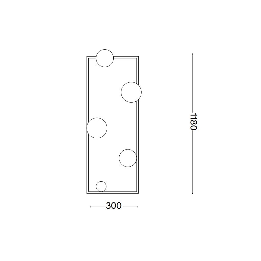 Ideal Lux - LED Állólámpa ANGOLO 5xG9/3W/230V fekete