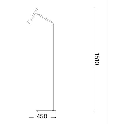 Ideal Lux - LED állólámpa DIESIS LED/4,5W/230V CRI 95 matt króm