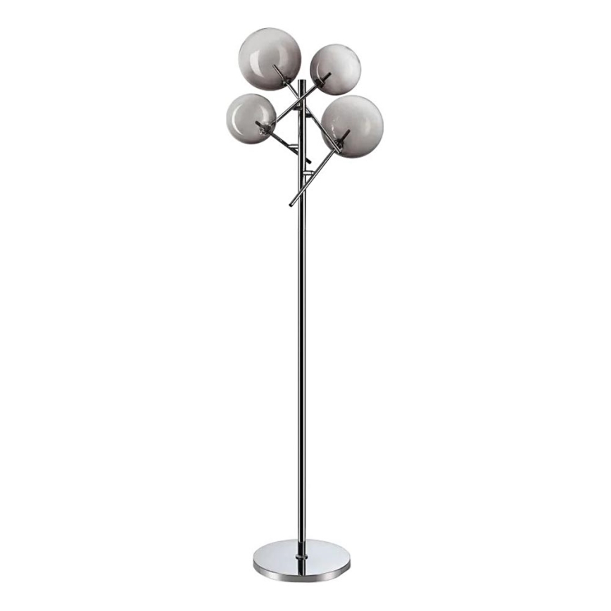 Ideal Lux - LED Állólámpa EQUINOXE 4xG4/2W/230V fényezett króm/füstös